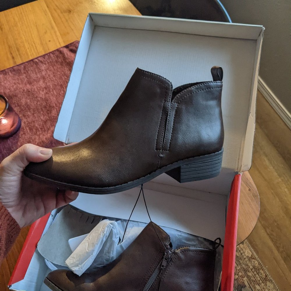 Sun and stone brown booties